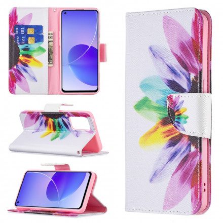 Folio-fodral För Oppo Reno 6 5G Akvarellblomma