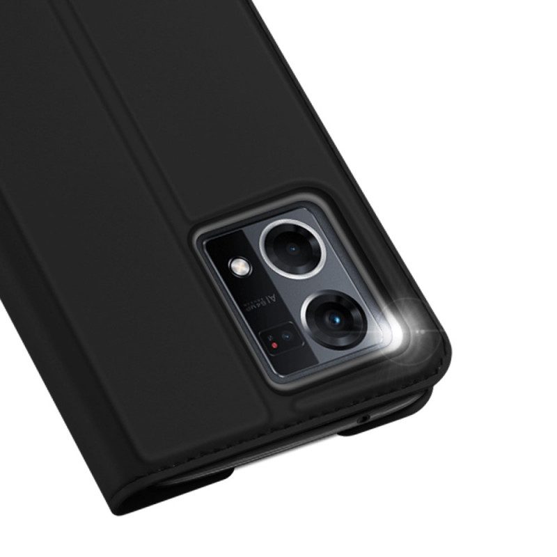 Folio-fodral För Oppo Reno 7 Läderfodral Dux Ducis Pro Series Skin