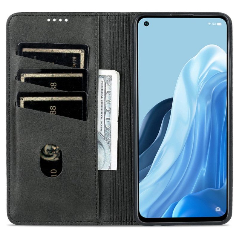 Folio-fodral För Oppo Reno 8 Lite Läderfodral Azns