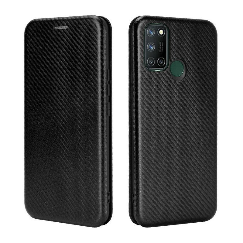 Folio-fodral För Realme 7i Läderfodral Silicon Carbon