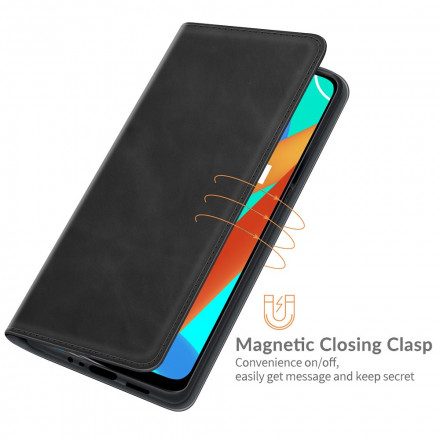 Folio-fodral För Realme 8 5G Läderfodral Skin-touch