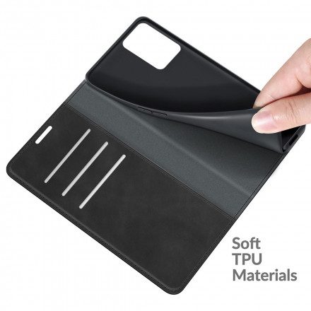 Folio-fodral För Realme 8 5G Läderfodral Skin-touch