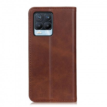 Folio-fodral För Realme 8 / 8 Pro Läderfodral Elegance Split Läder