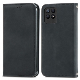 Folio-fodral För Realme 8i Läderfodral Skin-touch Design