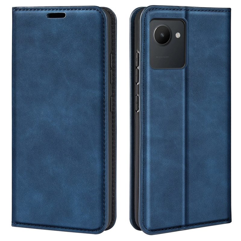 Folio-fodral För Realme C30 Läderfodral Skin-touch Feeling