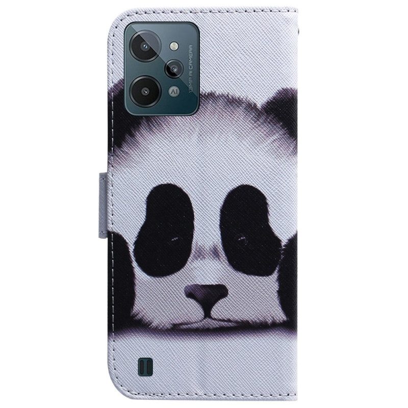 Folio-fodral För Realme C31 Snygg Panda