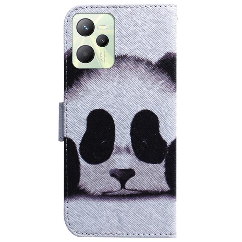 Folio-fodral För Realme C35 Panda