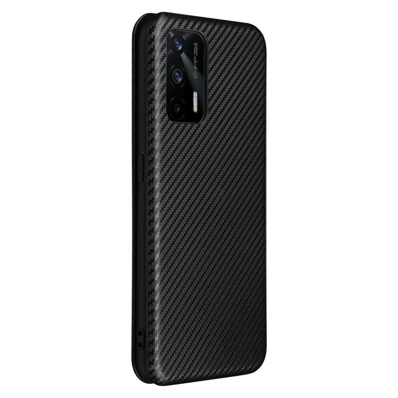 Folio-fodral För Realme GT 5G Läderfodral Silicon Carbon