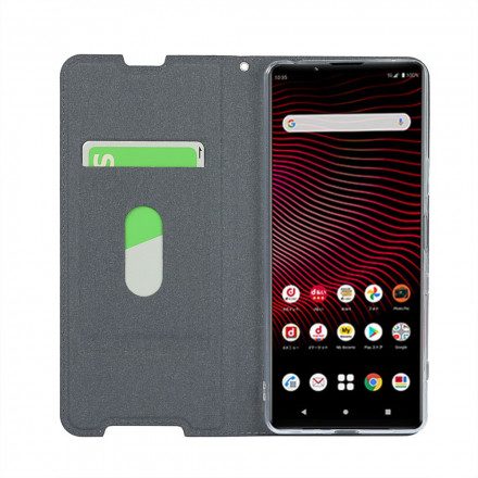 Folio-fodral För Sony Xperia 1 III Med Kedjar Läderfodral Rem I Konstläderklass