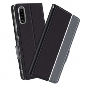 Folio-fodral För Sony Xperia 1 IV Läderfodral Bicolor Baiyu