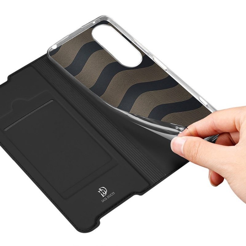Folio-fodral För Sony Xperia 1 IV Läderfodral Dux Ducis Pro Series Skin