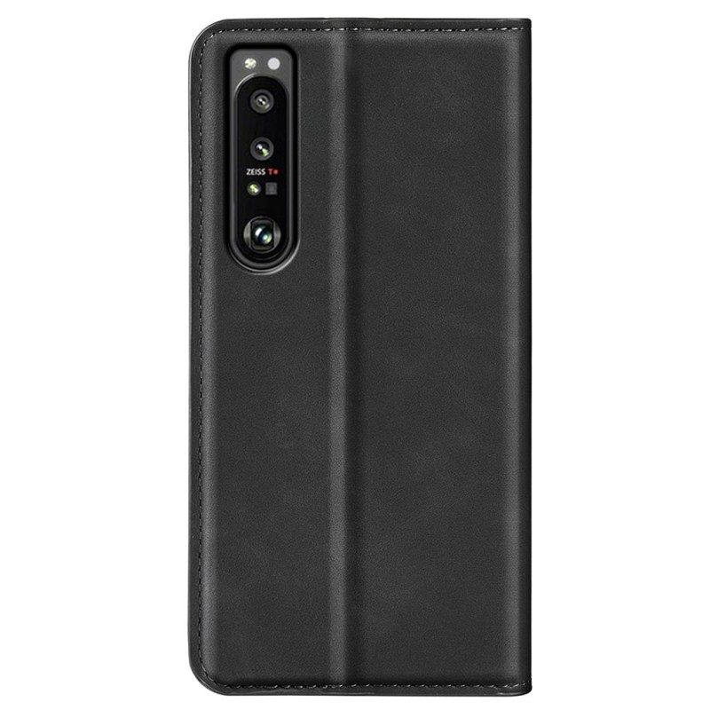 Folio-fodral För Sony Xperia 1 IV Läderfodral Mjukhet