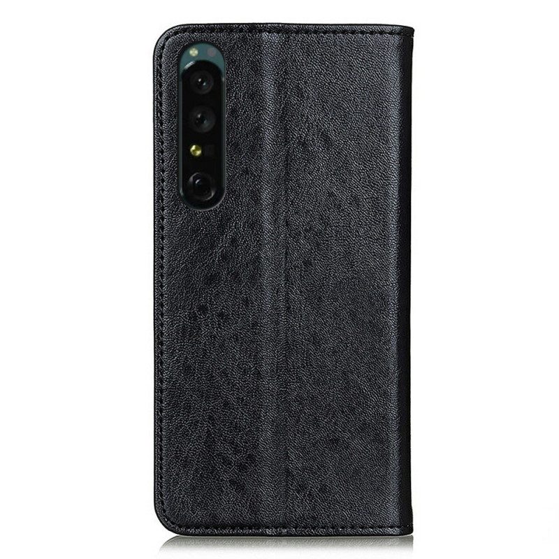 Folio-fodral För Sony Xperia 1 IV Läderfodral Texturerad