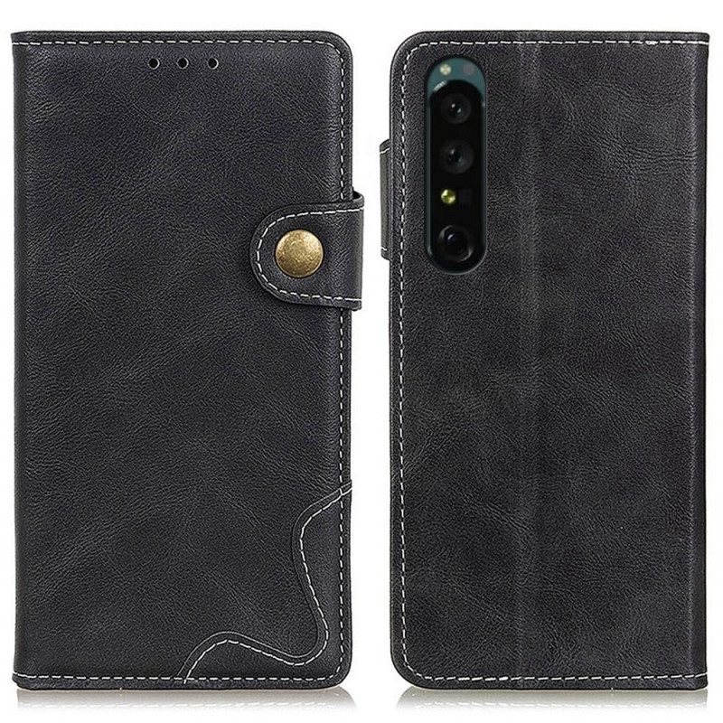 Folio-fodral För Sony Xperia 1 IV Sömnadsdesign