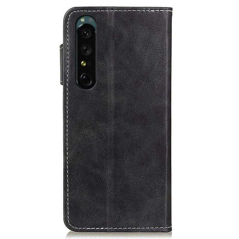 Folio-fodral För Sony Xperia 1 IV Sömnadsdesign