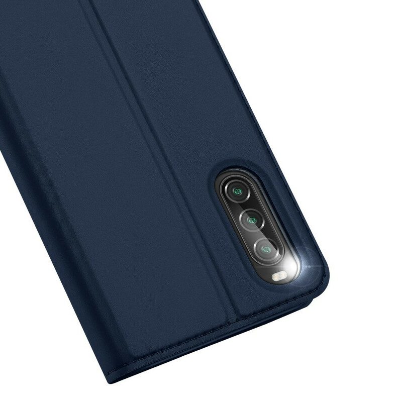 Folio-fodral För Sony Xperia 10 II Läderfodral Dux Ducis Pro Skin