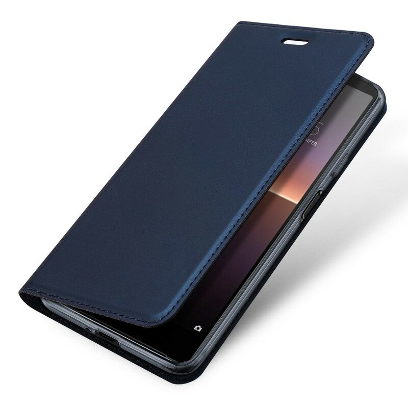 Folio-fodral För Sony Xperia 10 II Läderfodral Dux Ducis Pro Skin