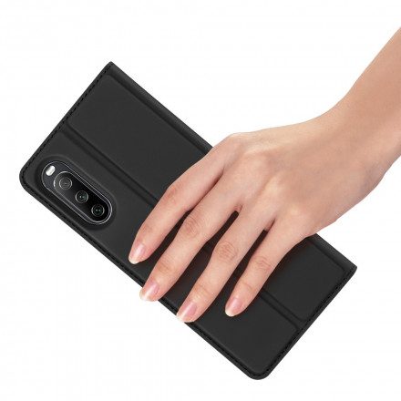 Folio-fodral För Sony Xperia 10 III Läderfodral Skin Pro Dux Ducis