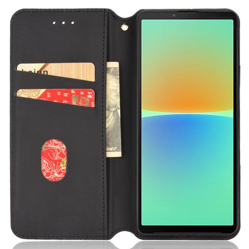 Folio-fodral För Sony Xperia 10 IV Läderfodral 3d-kuber