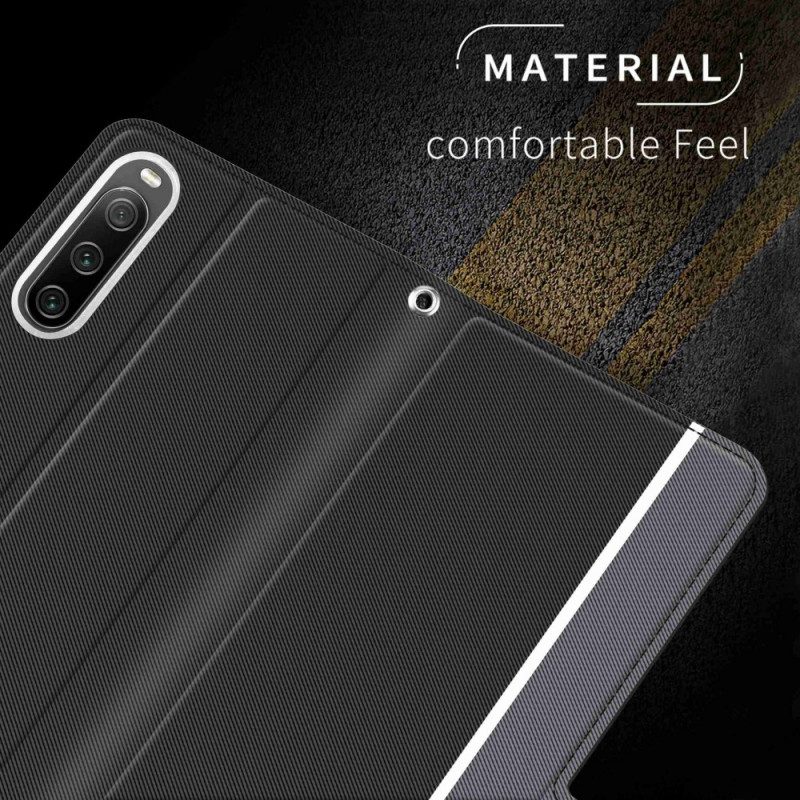 Folio-fodral För Sony Xperia 10 IV Läderfodral Bicolor Baiyu