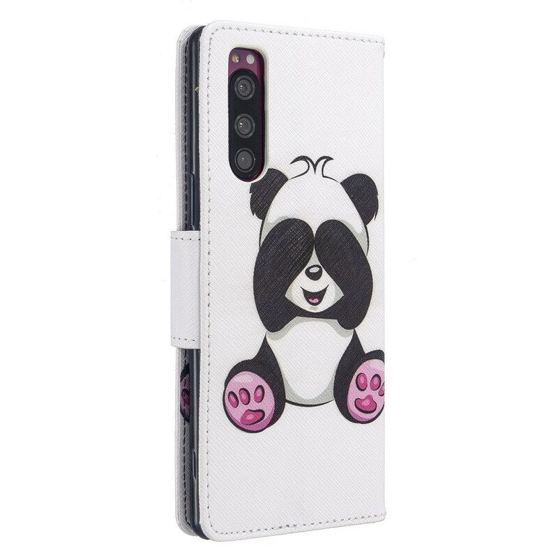 Folio-fodral För Sony Xperia 5 Panda Kul