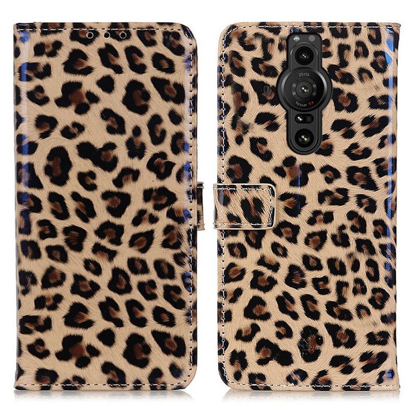 Folio-fodral För Sony Xperia Pro-I Leopard