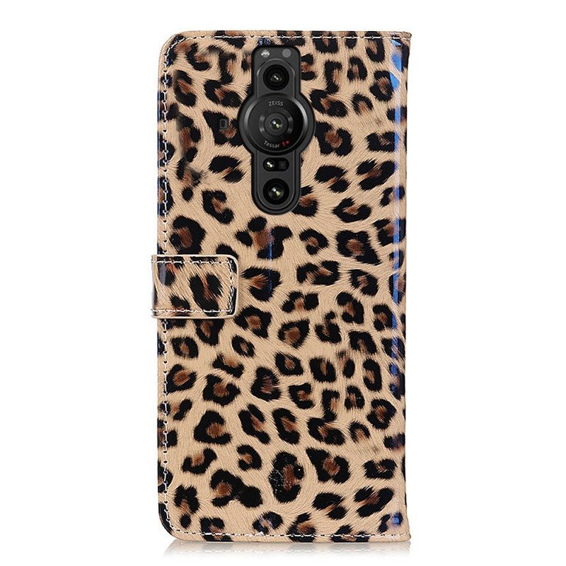 Folio-fodral För Sony Xperia Pro-I Leopard