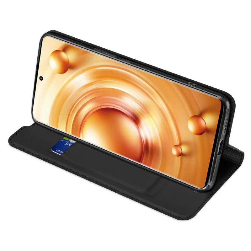 Folio-fodral För Vivo X80 Pro Läderfodral Skin-pro Series Dux Ducis