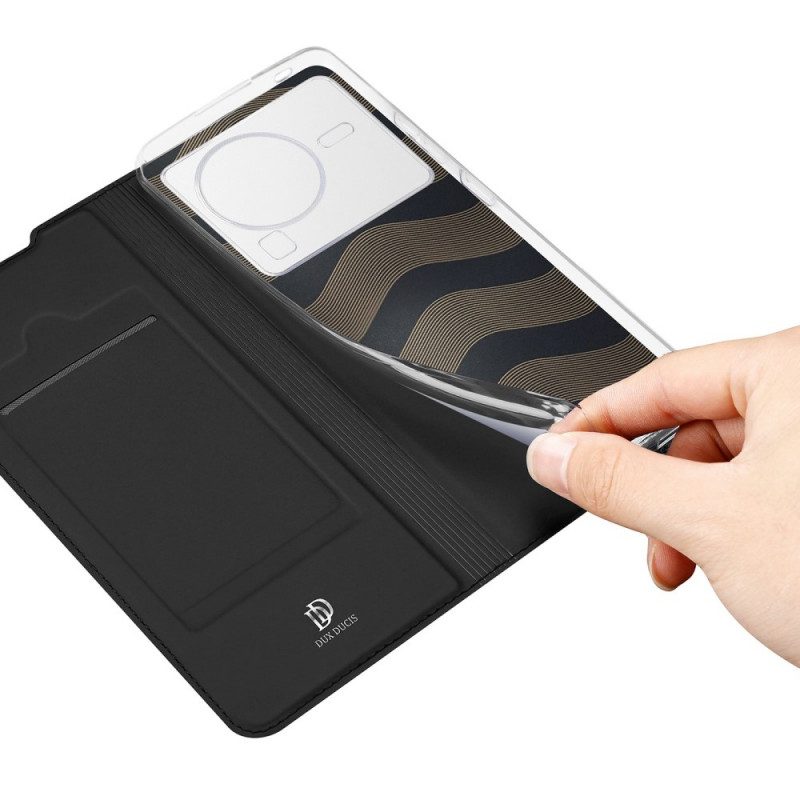 Folio-fodral För Vivo X80 Pro Läderfodral Skin-pro Series Dux Ducis