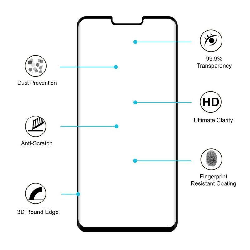 Härdat Glasskydd För Lg G8 Thinq-Skärm