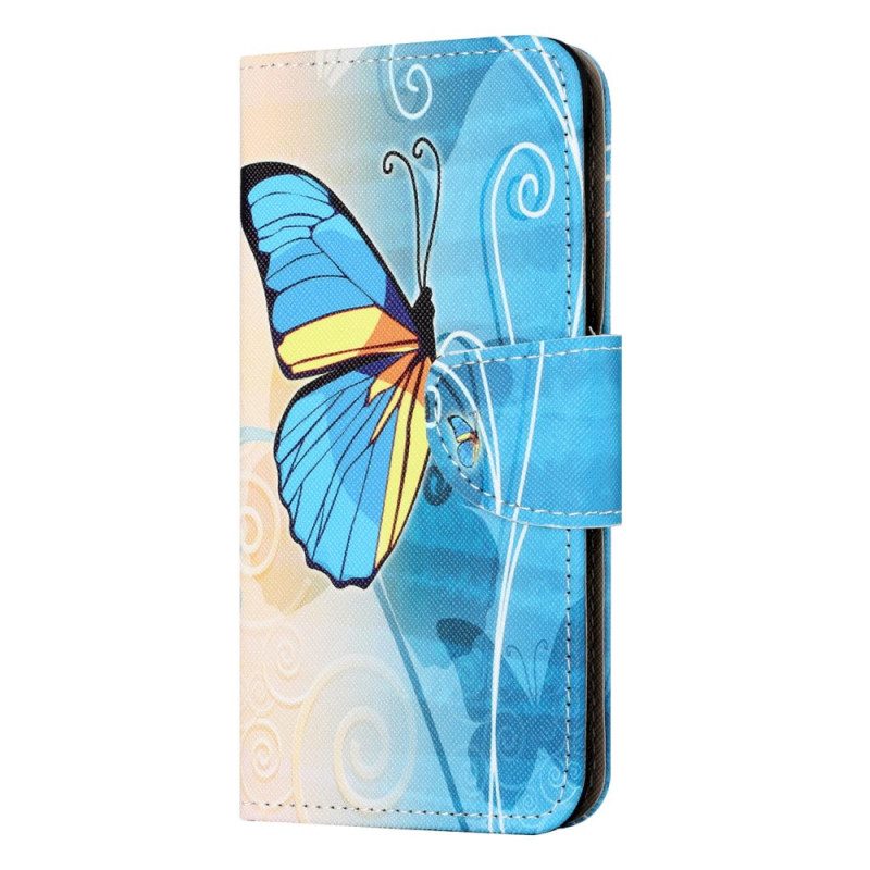 Läderfodral För OnePlus 10T 5G Vackra Fjärilar
