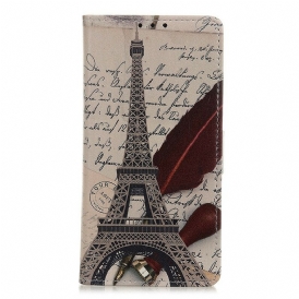 Läderfodral För OnePlus 8T Poetens Eiffeltorn