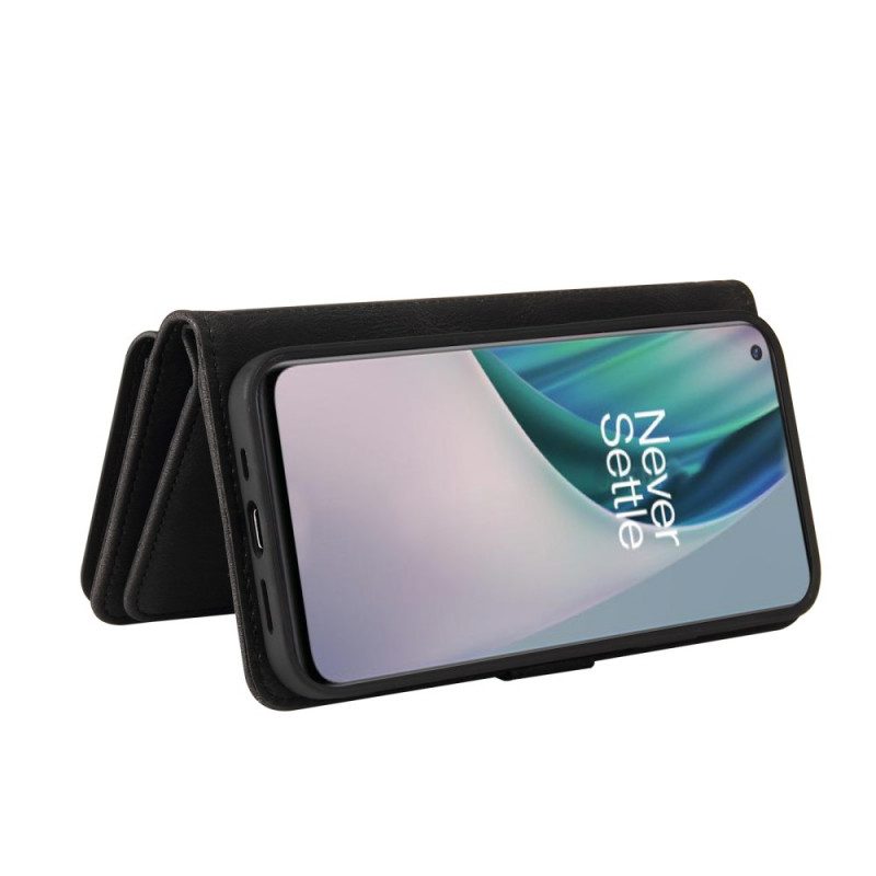 Läderfodral För OnePlus Nord N10 Multifunktionell 10-kortshållare