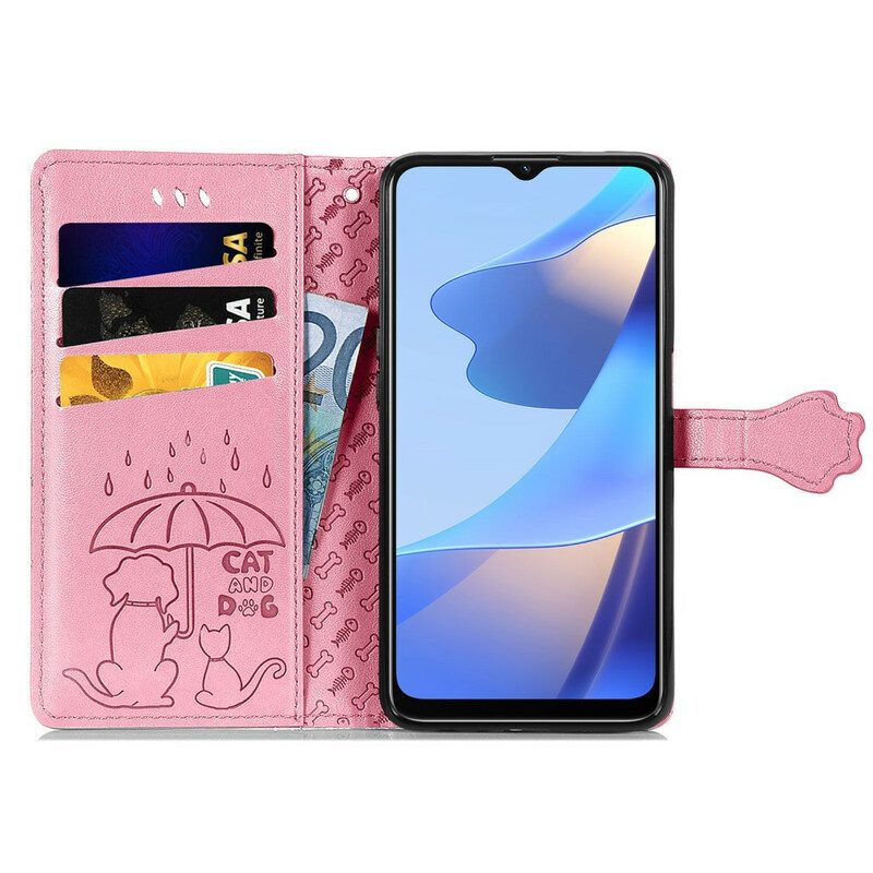 Läderfodral För Oppo A16 / A16s Animerade Djur