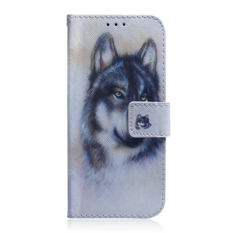 Läderfodral För Oppo Find X5 Lite Canine Gaze