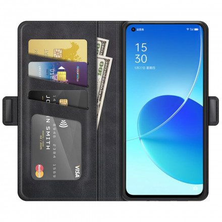 Läderfodral För Oppo Reno 6 5G Dubbellås
