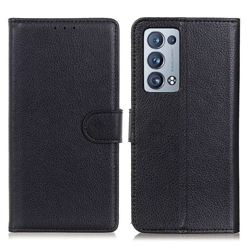 Läderfodral För Oppo Reno 6 Pro 5G Faux Leather Lychee