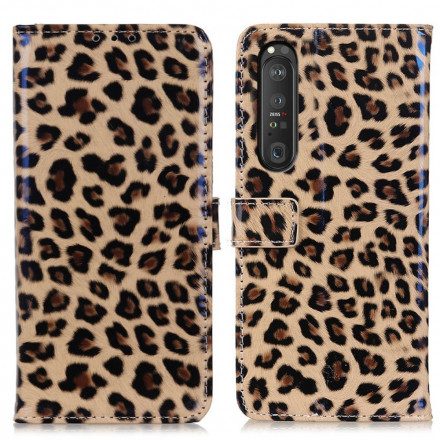 Läderfodral För Sony Xperia 1 III Leopard