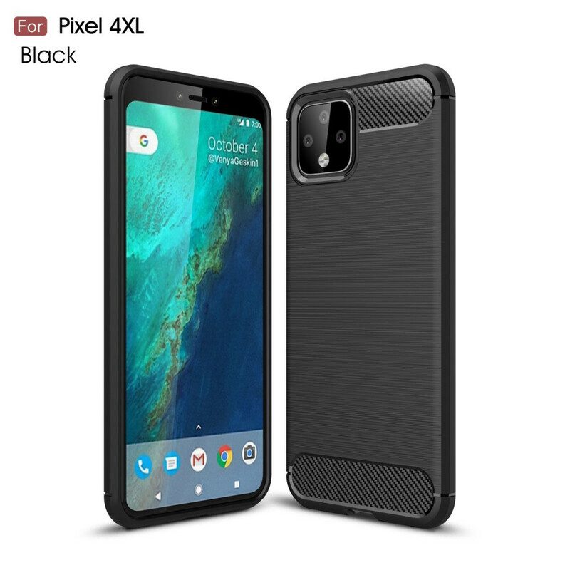 Mobilskal För Google Pixel 4 XL Borstad Kolfiber