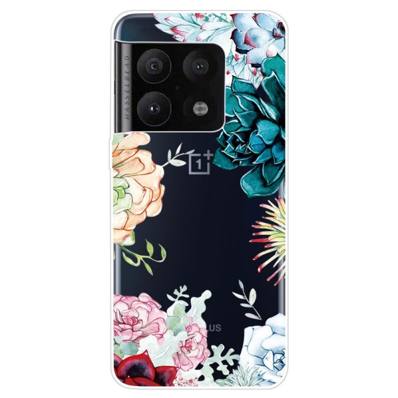Mobilskal För OnePlus 10 Pro 5G Sömlösa Akvarellblommor