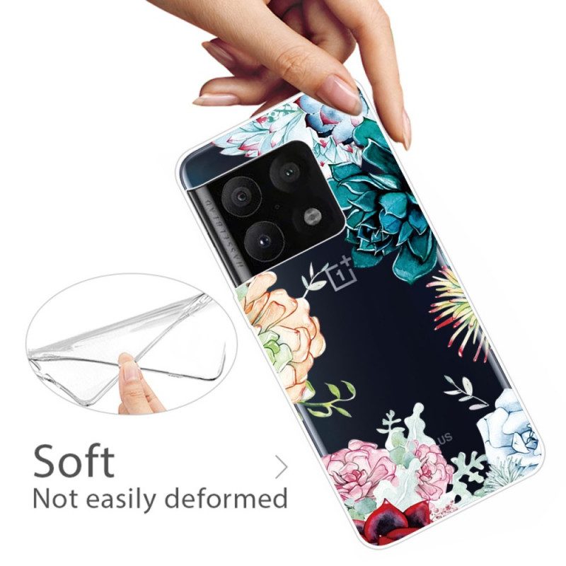 Mobilskal För OnePlus 10 Pro 5G Sömlösa Akvarellblommor