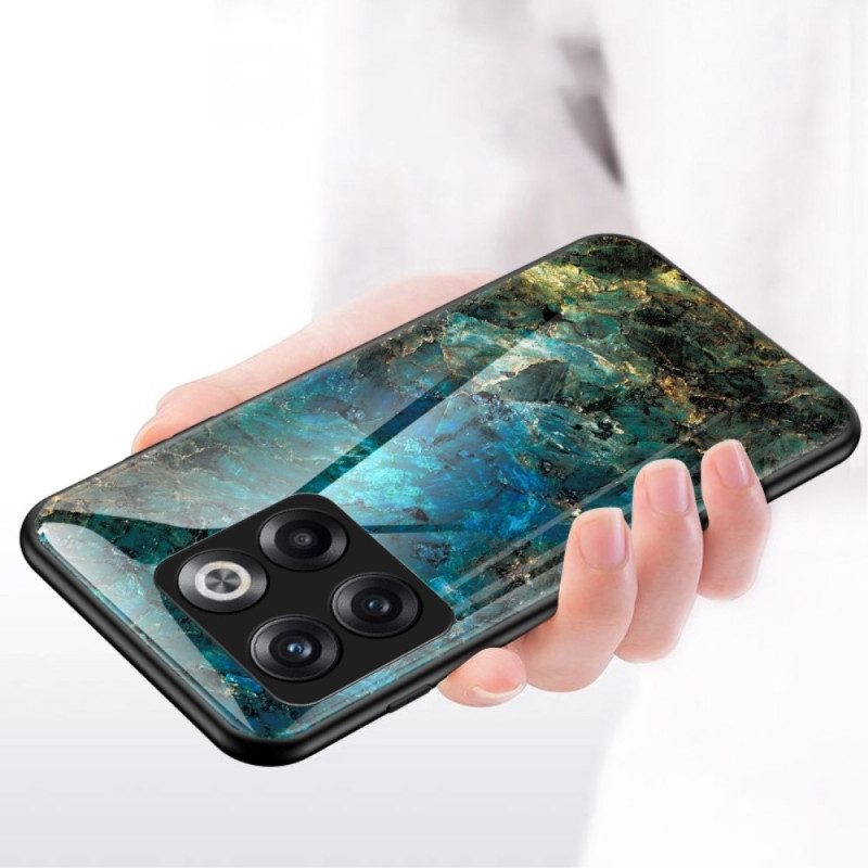 Mobilskal För OnePlus 10T 5G Marmor Härdat Glas