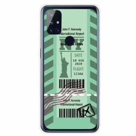 Mobilskal För OnePlus Nord N100 Boardingkort Till New York