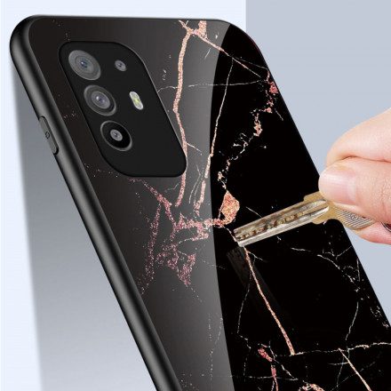 Mobilskal För Oppo A94 5G Marmorfärger Härdat Glas