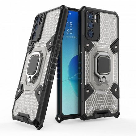 Mobilskal För Oppo Reno 6 5G Honeycomb Med Ring