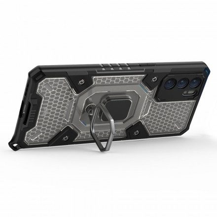 Mobilskal För Oppo Reno 6 5G Honeycomb Med Ring