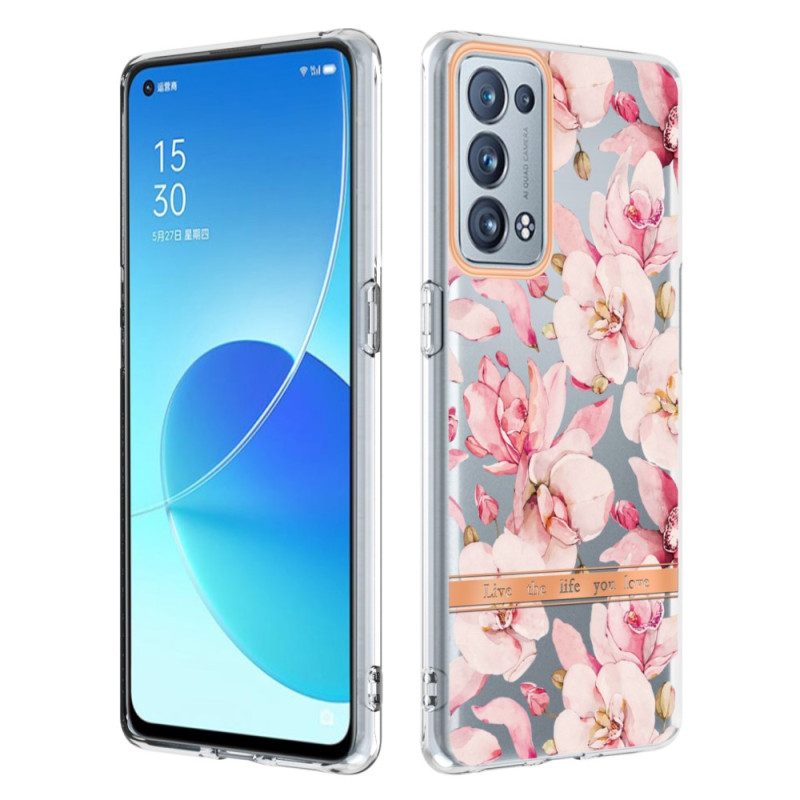 Mobilskal För Oppo Reno 6 Pro 5G Sömlöst Blommönster