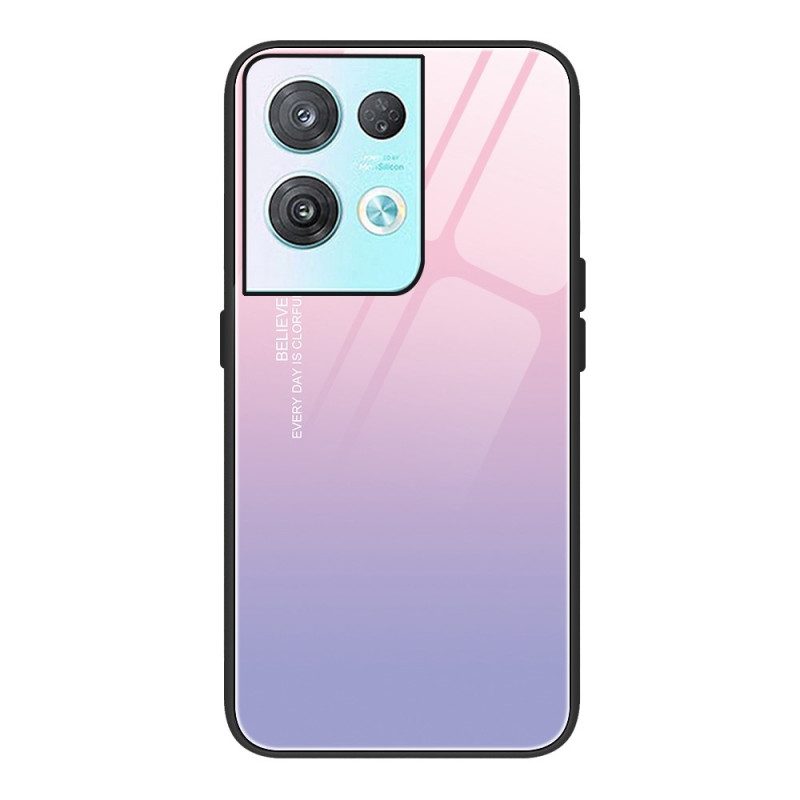 Mobilskal För Oppo Reno 8 Pro Gradient Härdat Glas