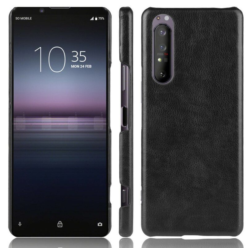 Mobilskal För Sony Xperia 1 II Litchi-lädereffekt