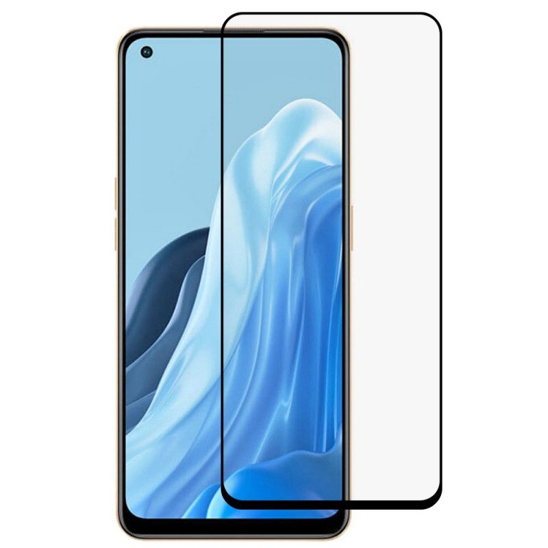 Oppo Reno 7 Skärmskydd I Härdat Glas Svarta Kanter